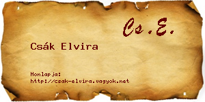 Csák Elvira névjegykártya